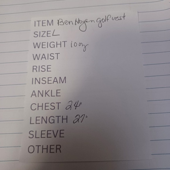 Ben Hogan Men's Large Merino Wool Cream V-neck Sweater Vest Bulldog Golf Italy - Picture 10 of 10